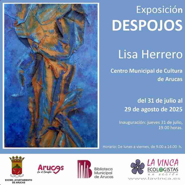 Inauguración de la Exposición "Despojos" de Lisa Herrero en la Biblioteca Municipal de Arucas, Gran Canaria.