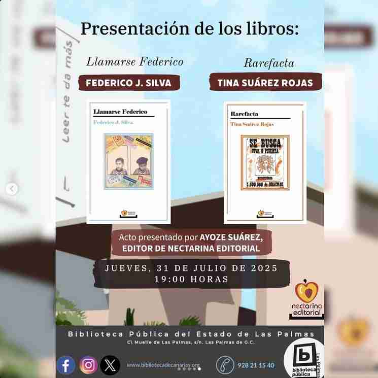 Presentación - Libros: "Llamarse Federico" y "Rarefacta"