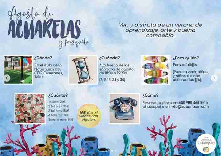 Taller - Agosto de acuarelas y fresquito