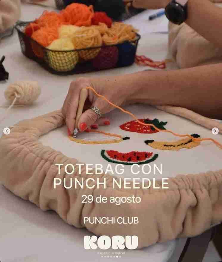 Taller - Totebag con punch Needle