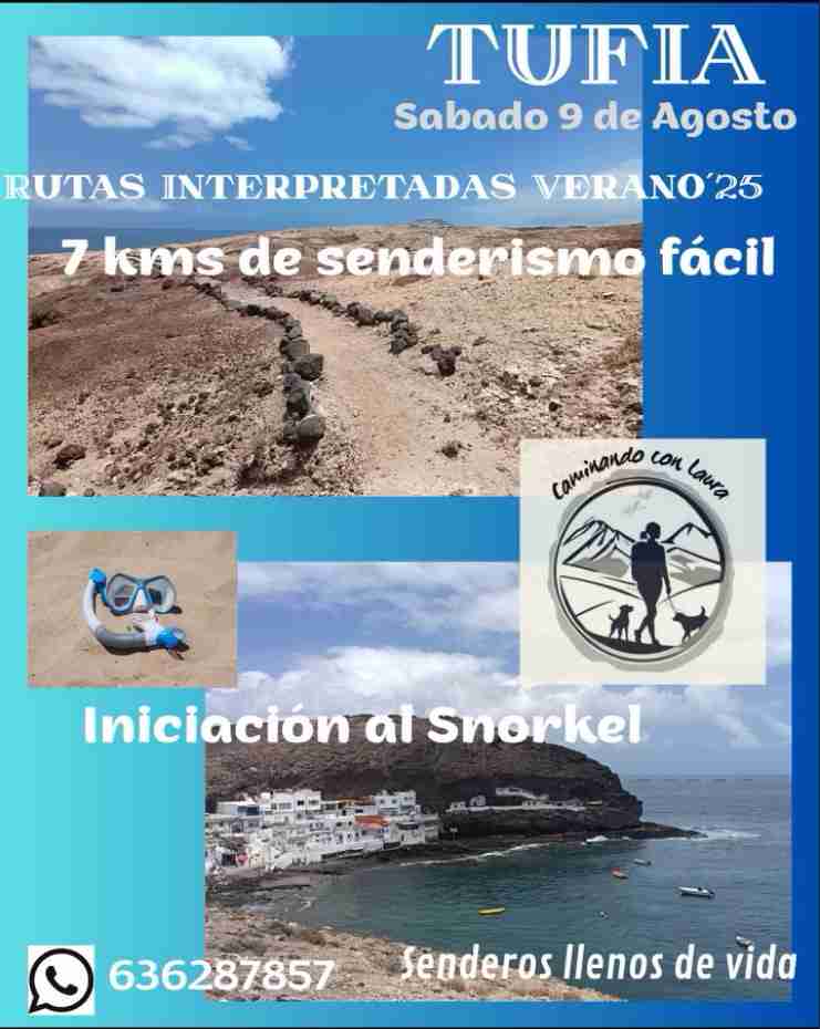 Senderismo + iniciación al Snorkel en Tufia