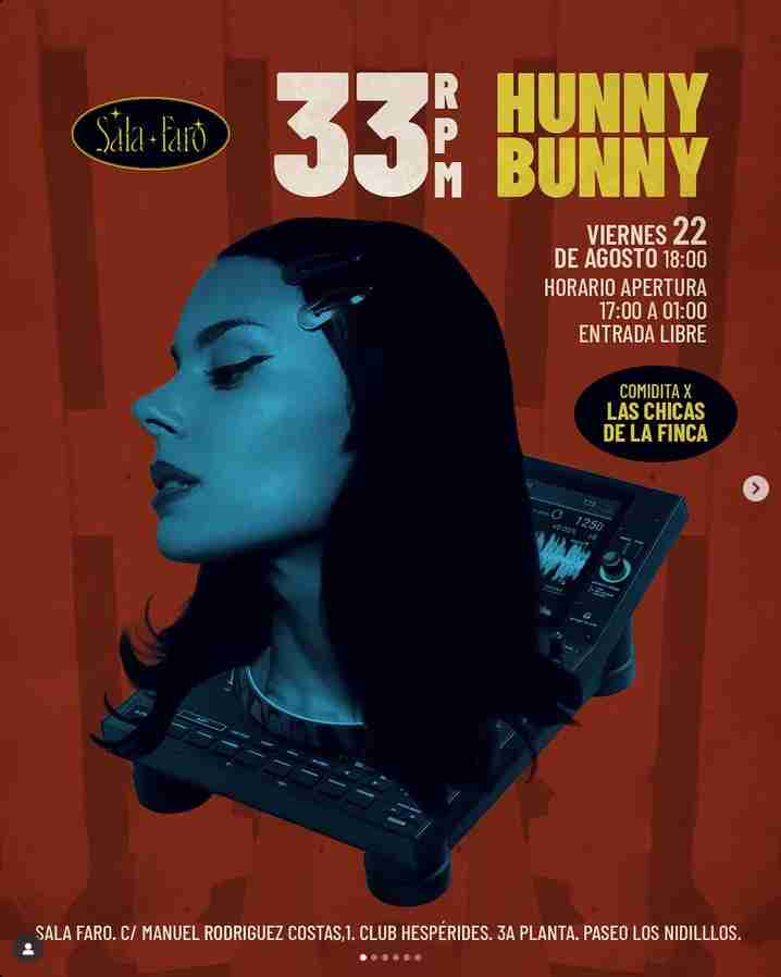 Fiesta "33 Rpm" con Hunny Bunny en Sala Faro, Las Palmas de Gran Canaria.
