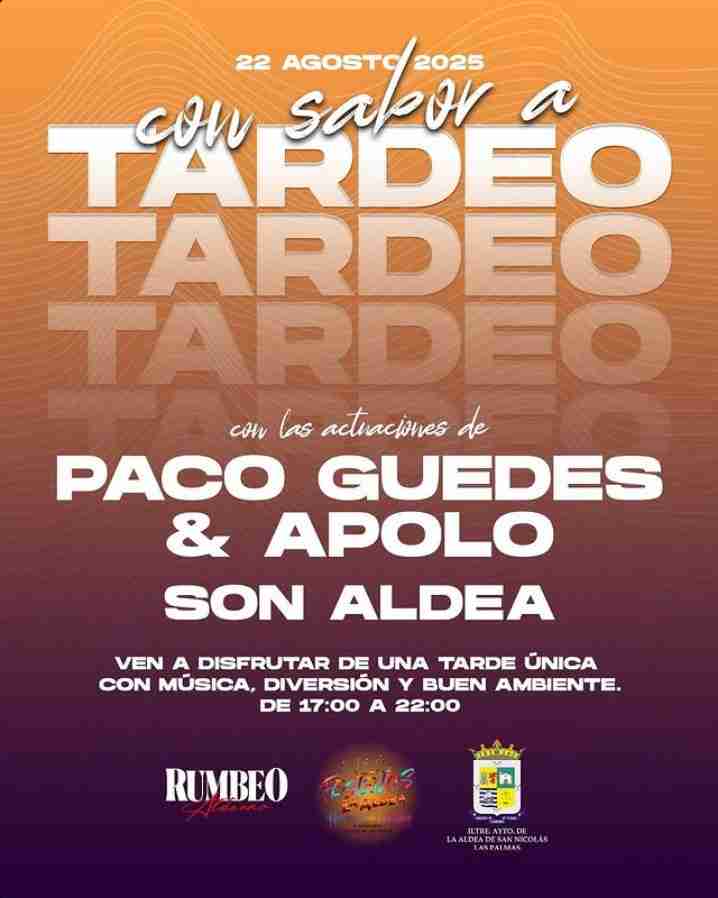 Fiesta "Con sabor a tardeo" en la Plaza de la Alameda de La Aldea de San Nicolás, Gran Canaria.