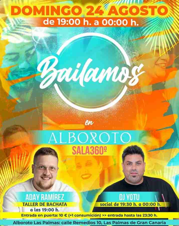 Fiesta "Bailamos en Alboroto" en la Sala Alboroto de Las Palmas de Gran Canaria.