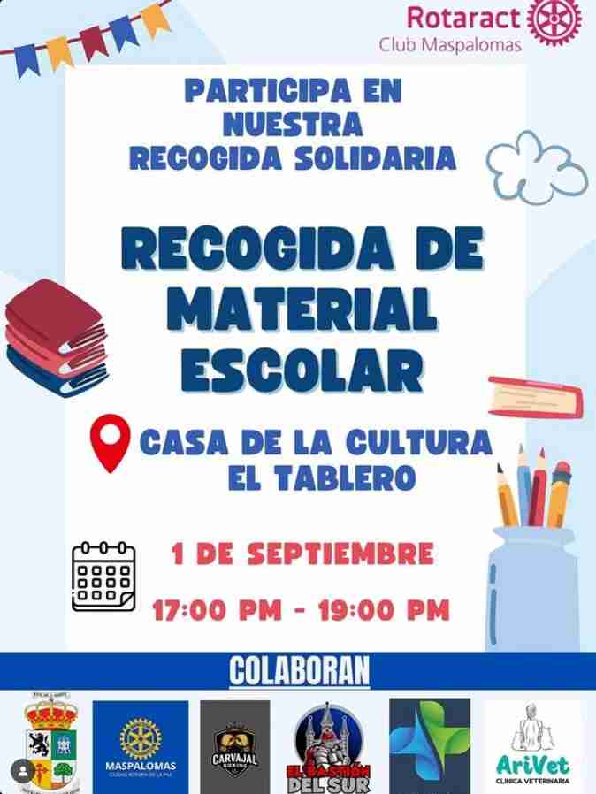 Solidario - Recogida de material escolar