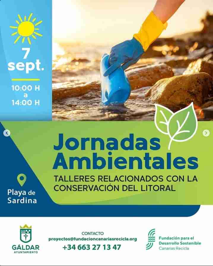 Jornadas ambientales en la Playa de Sardina, Gáldar, Gran Canaria.