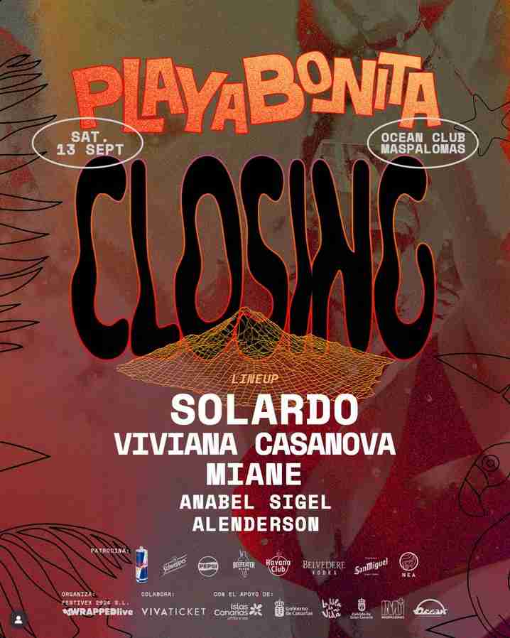 Playa Bonita Fest Closing Party con Solardo, Viviana Casanova y otro artistas invitados en el Ocean Club Maspalomas, Gran Canaria.