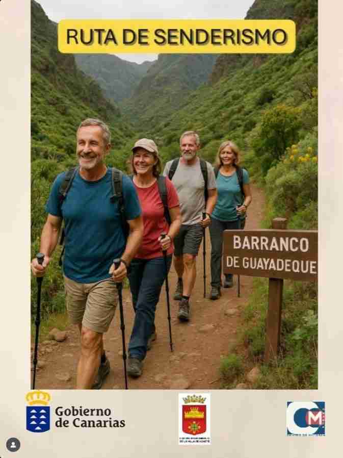 Ruta de Senderismo para mayores - Barranco de Guayadeque, Agüimes, Gran Canaria, organizada por el Ayuntamiento de Agaete.