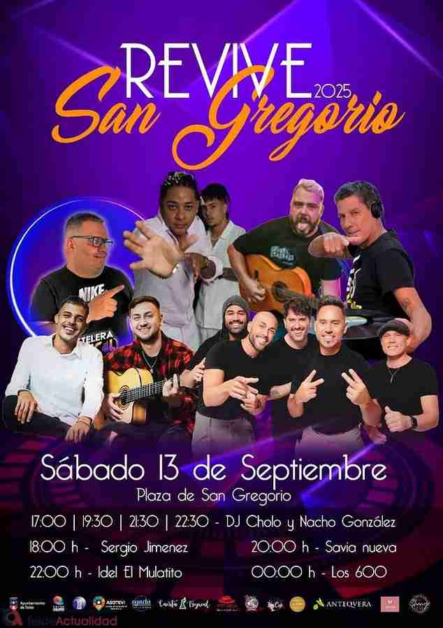 Fiesta "Revive San Gregorio", una noche musical en la Plaza de San Gregorio, Telde, Gran Canaria.