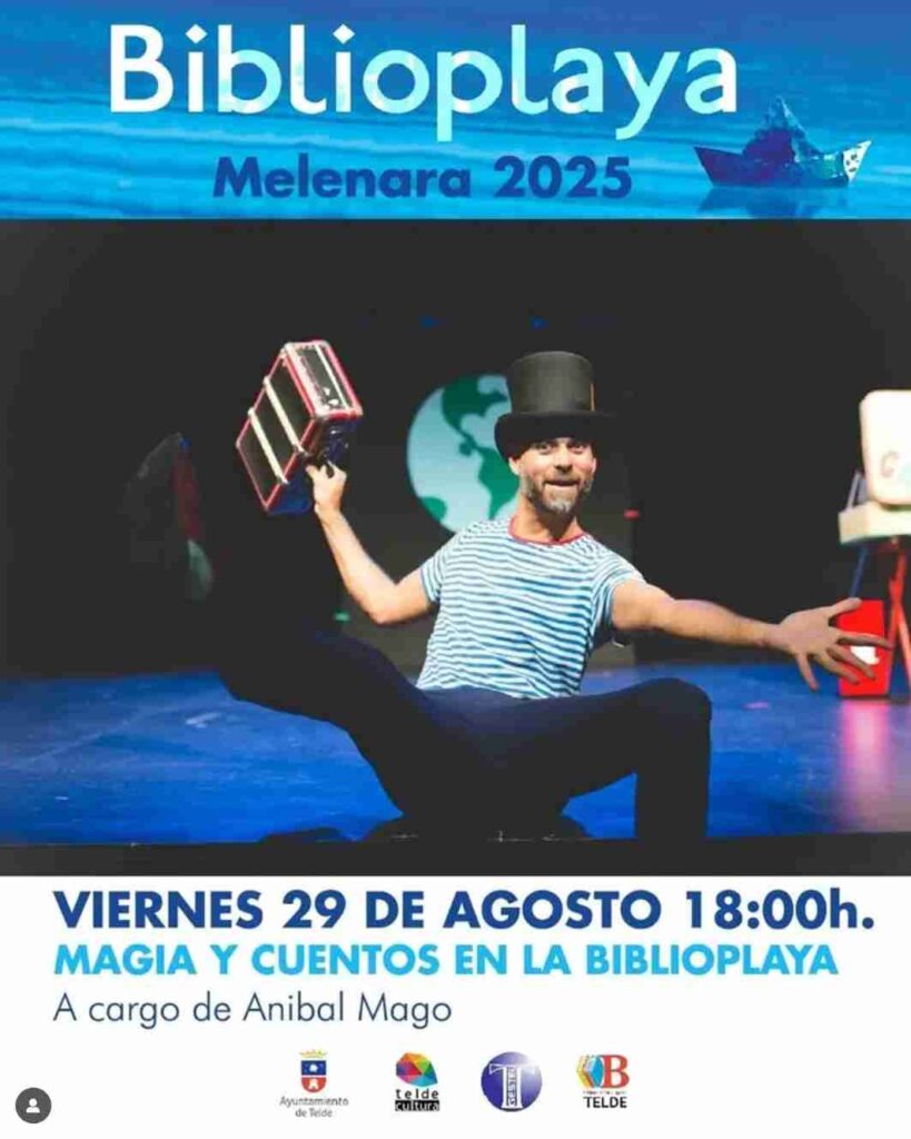 Magia y cuentos en la Biblioplaya en la Biblioplaya de Melenara, Telde, Gran Canaria.