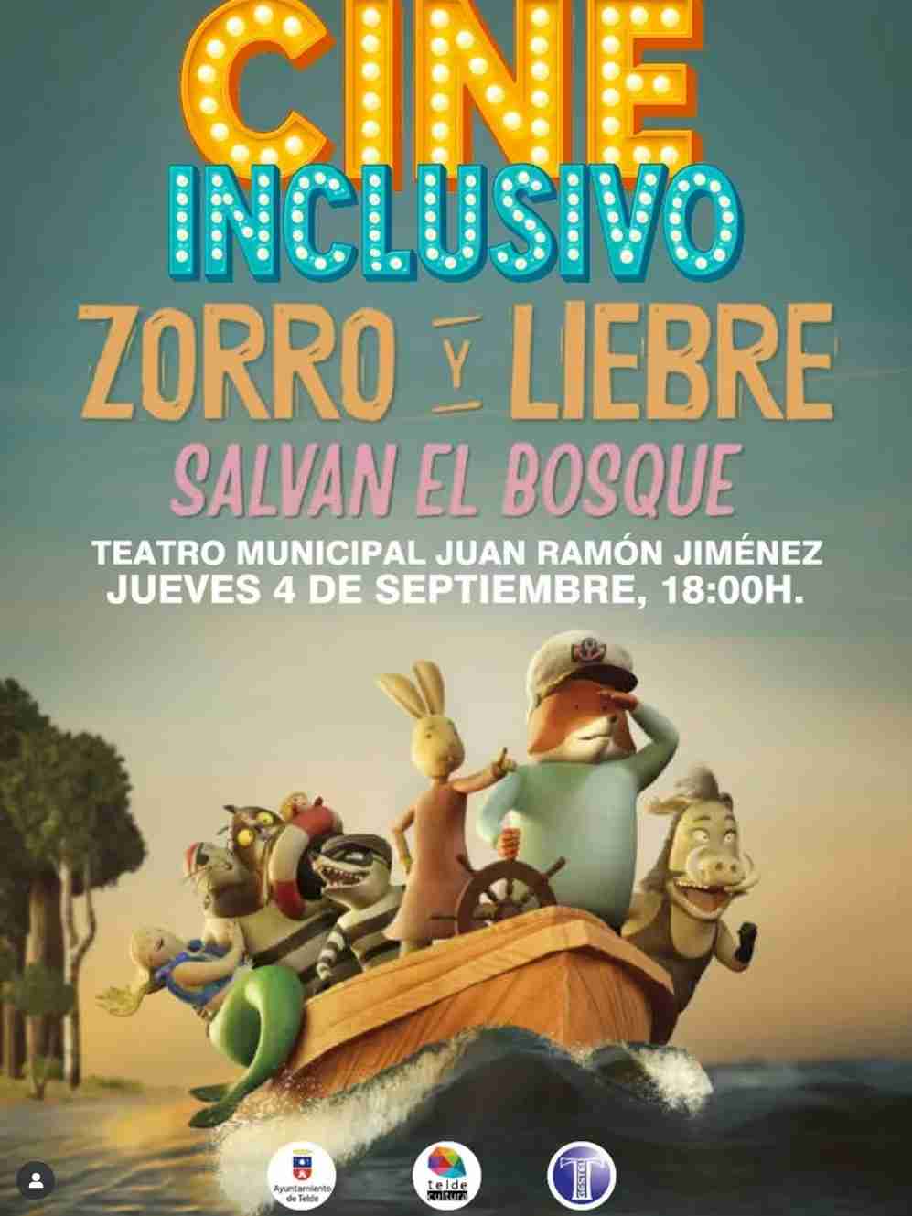 Cine inclusivo "Zorro y Liebre" en el Teatro Municipal Juan Ramón Jiménez, Telde, Gran Canaria.
