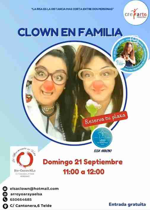 Taller "Clown en familia" con Elsa Clown en Bio-Centro HLo, Telde, Gran Canaria.