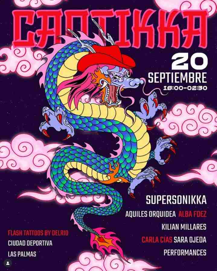 Fiesta "Caotikka: El Despertar de los Dragones CosmiKKos" en la Ciudad Deportiva de Las Palmas, Gran Canaria.