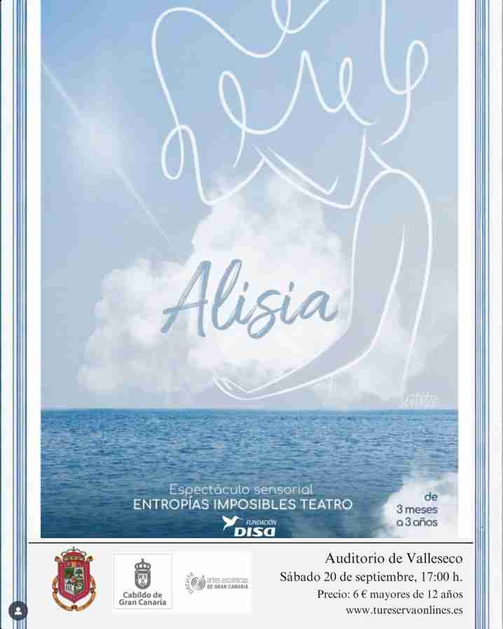 Espectáculo infantil "Alisia", teatro, música, etc. en el Auditorio de Valleseco, Gran Canaria.