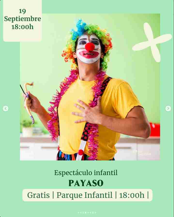 Infantil -  Visita de Payaso en Las Ramblas Centro, Plaza Parque infantil, Las Palmas de Gran Canaria.