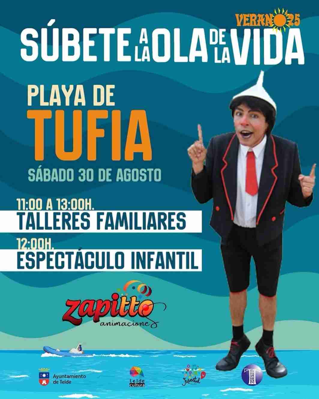 Infantil - Talleres y espectáculo en la Playa de Tufia, Telde, Gran Canaria.