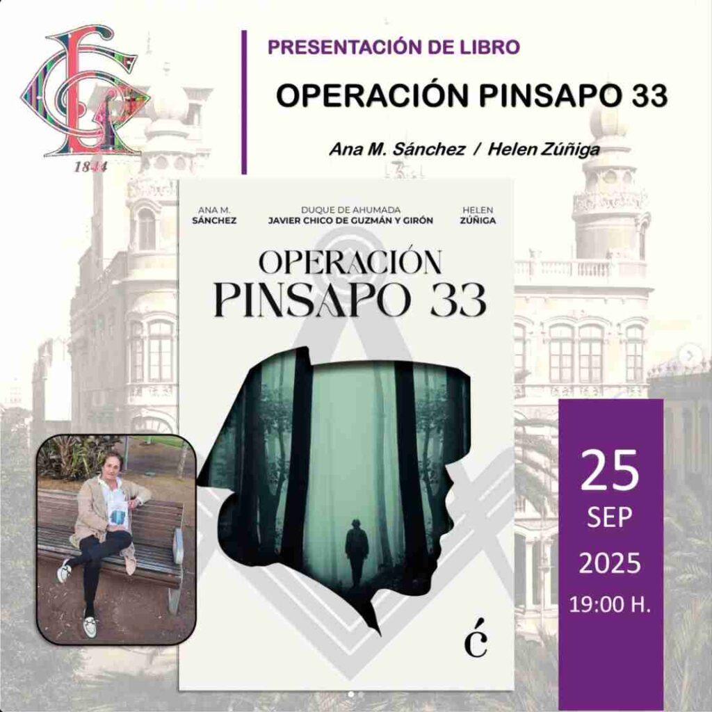 Presentación del libro "Operación Pinsapo 33" de Ana M. Sánchez y Helen Zúñiga en el Gabinete Literario, Las Palmas de Gran Canaria.