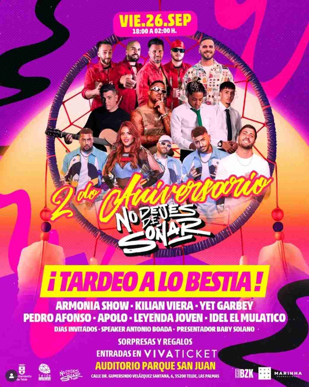 Fiesta "¡Tardeo a lo bestia!" en el Auditorio Parque San Juan, Telde, Gran Canaria.