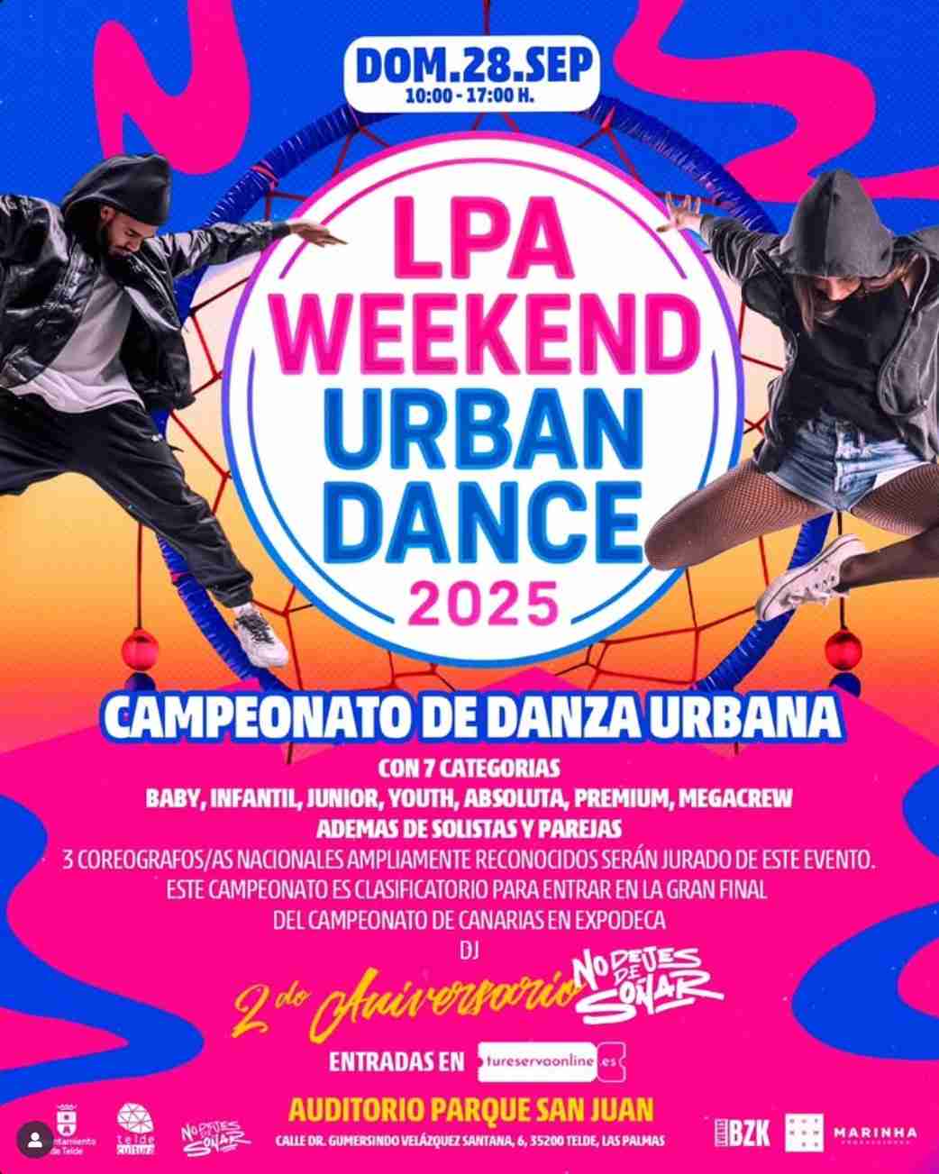 Campeonato de Danza Urbana Lpa Weekend Urban Dance en el Auditorio Parque San Juan, Telde, Gran Canaria.