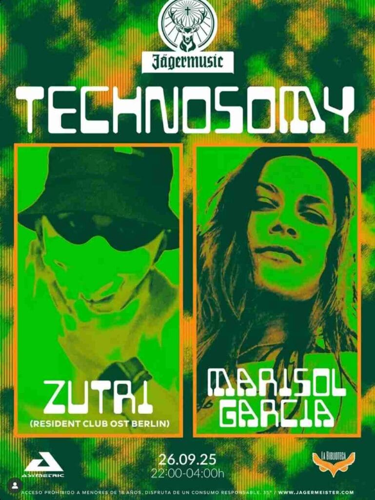 Fiesta "Technosomy" by Pulsar Events en la discoteca La Biblioteca de Vegueta, Las Palmas.