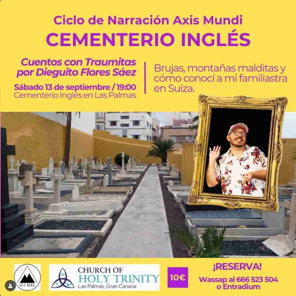 Narración - Cuentos con Trautimas en el Cementerio Inglés, Las Palmas de Gran Canaria, con Axis Mundi Cultura.