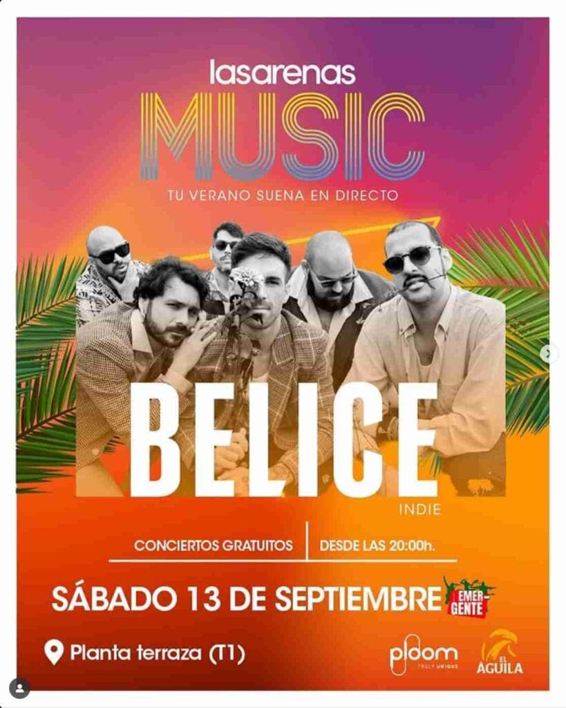 Concierto de Belice en el CC Las Arenas, Las Palmas de Gran Canaria.