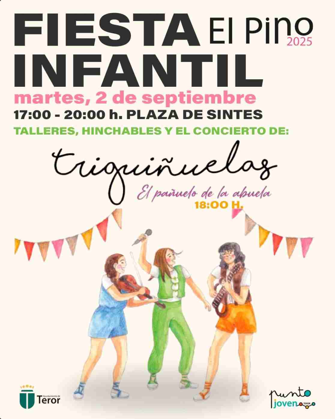 Actividades infantiles en familia con talleres, juegos, hinchables y la actuación del grupo Triguiñuelas: “El pañuelo de la abuela”.