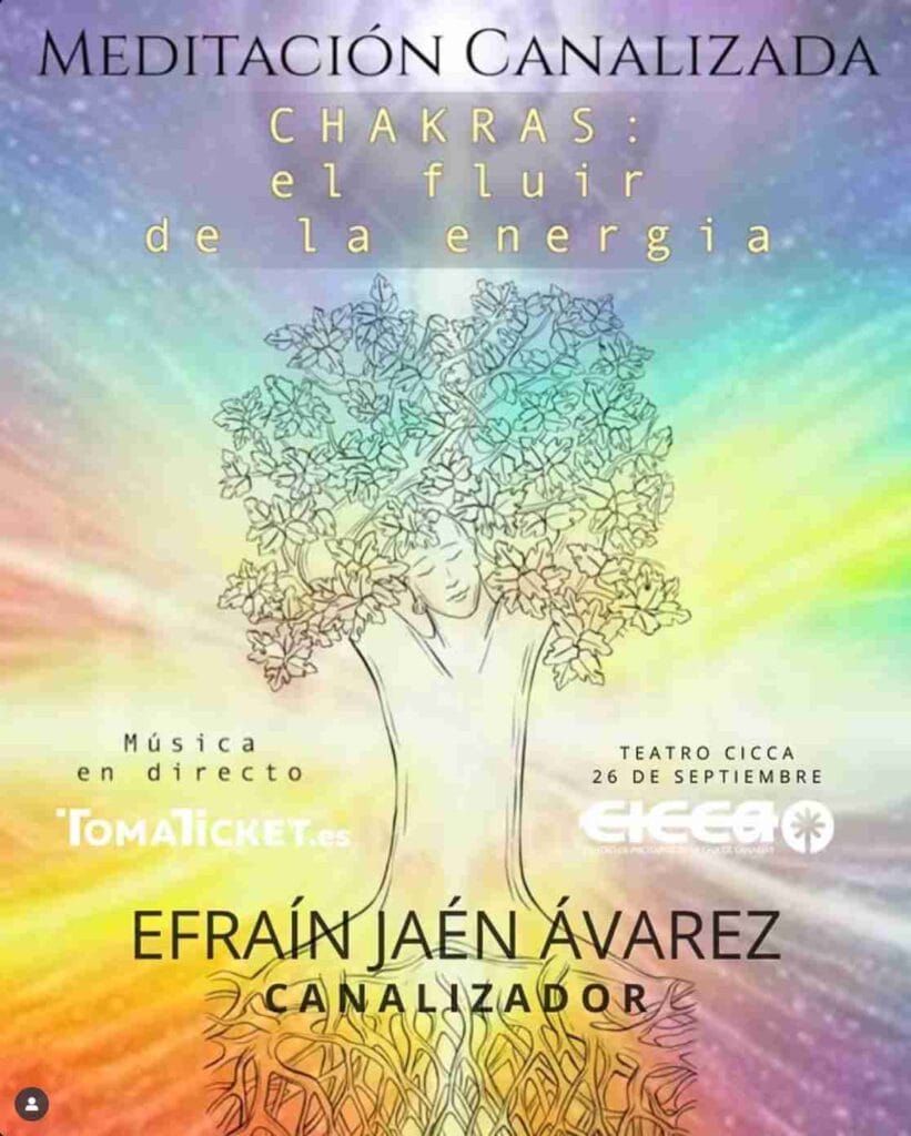 Efraín Jaén presenta “Chakras” en el Teatro CICCA, Las Palmas de Gran Canaria.