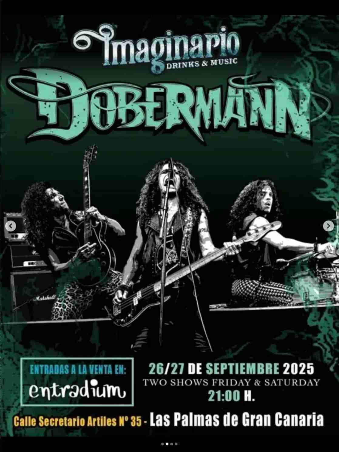 Concierto de Dobermann Live en Imaginario Drinks&Music, Las Palmas de Gran Canaria.