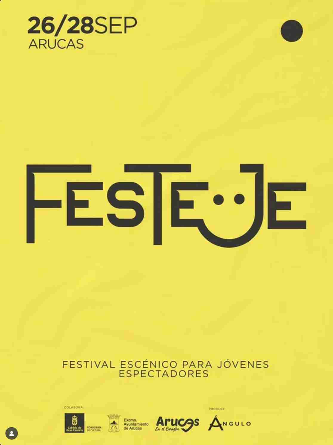 Festival escénico para jóvenes espectadores "Festeje" en la Plaza de la Constitución, Arucas, Gran Canaria.