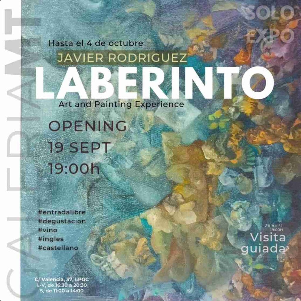 Inauguración de la Exposición "Laberinto" de Javier Rodríguez en la Galería MT, Las Palmas de Gran Canaria.