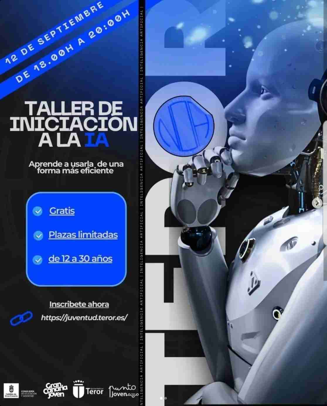 Taller de "Iniciación a la IA" en el Punto Joven de Teror, Gran Canaria.