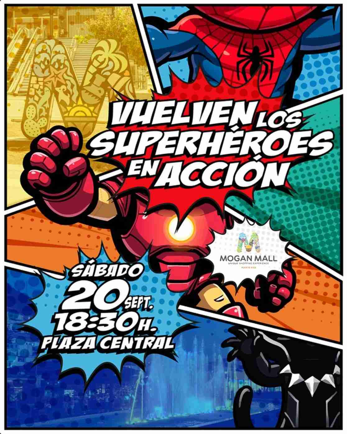 Infantil - Superhéroes en acción en el CC Mogán Mall, Gran Canaria.