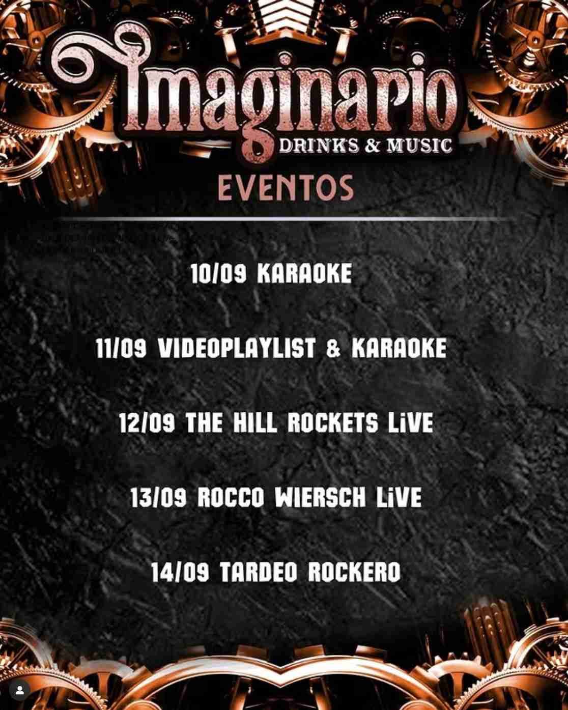 Programa Imaginario Drinks & Music 2ª semana Septiembre