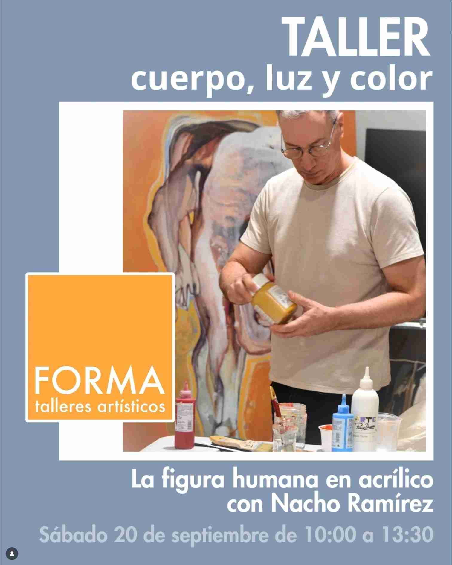 Taller "Cuerpo, luz y color: la figura humana en acrílico" con Nacho Ramírez en Forma ArtProject, Las Palmas de Gran Canaria.