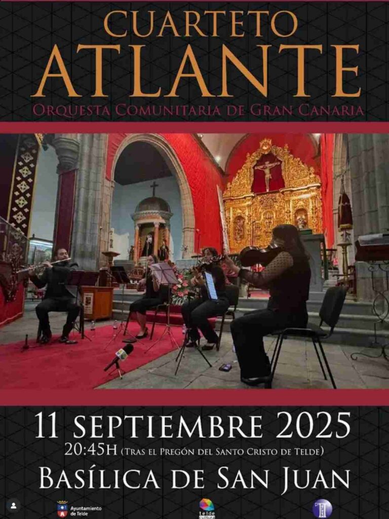 Concierto del Cuarteto Atlante en la Basílica de San Juan, Telde, Gran Canaria.
