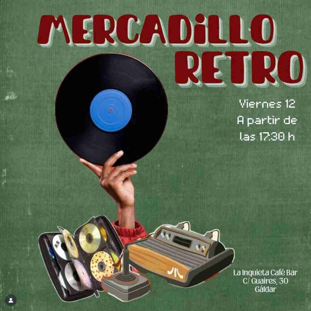 Market - Mercadillo Retro en La Inquieta Café Bar, Gáldar, Gran Canaria.