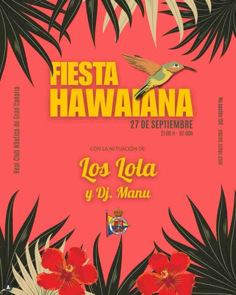 Fiesta Hawaiana en el Real Club Naútico, Las Palmas de Gran Canaria.