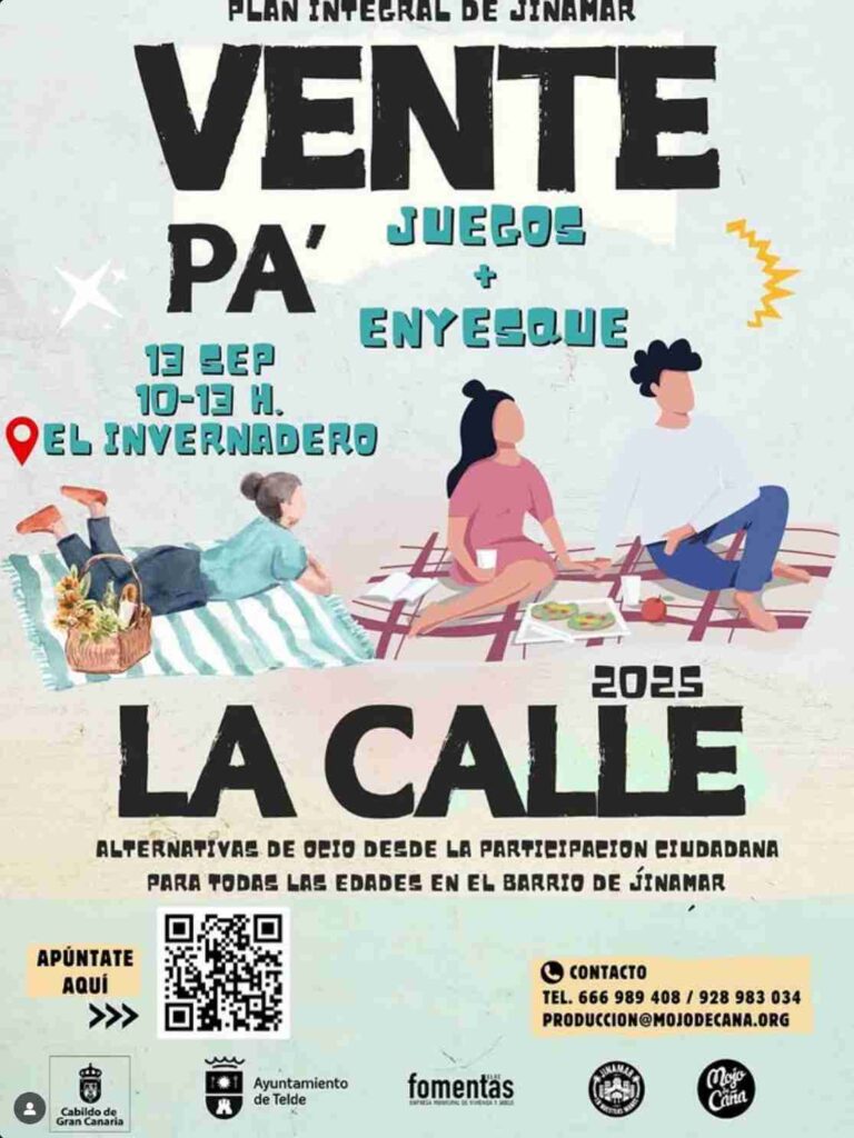 Proyecto “Vente pa’ la calle” en el Espacio Comunitario del Plan Integral de Jinámar “El Invernadero” (Parque de las Mil Palmeras), Las Palmas de Gran Canaria.