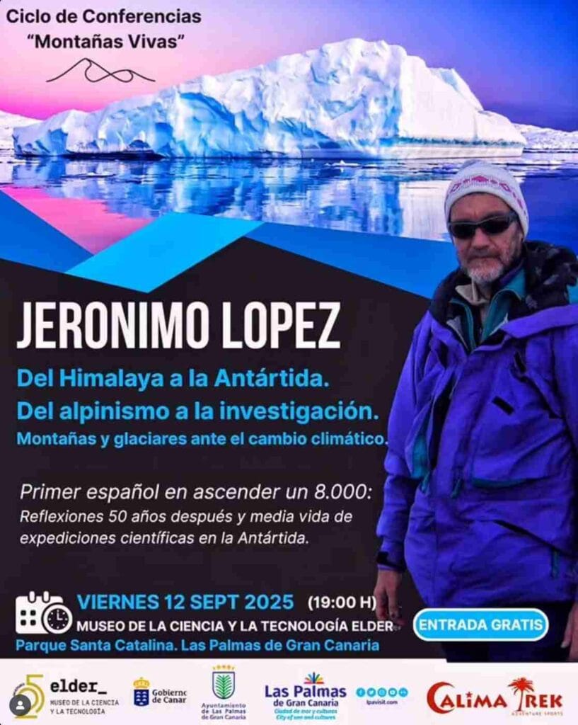 Charla con Jerónimo López del ciclo Montañas Vivas en el Museo Elder de Las Palmas de Gran Canaria.