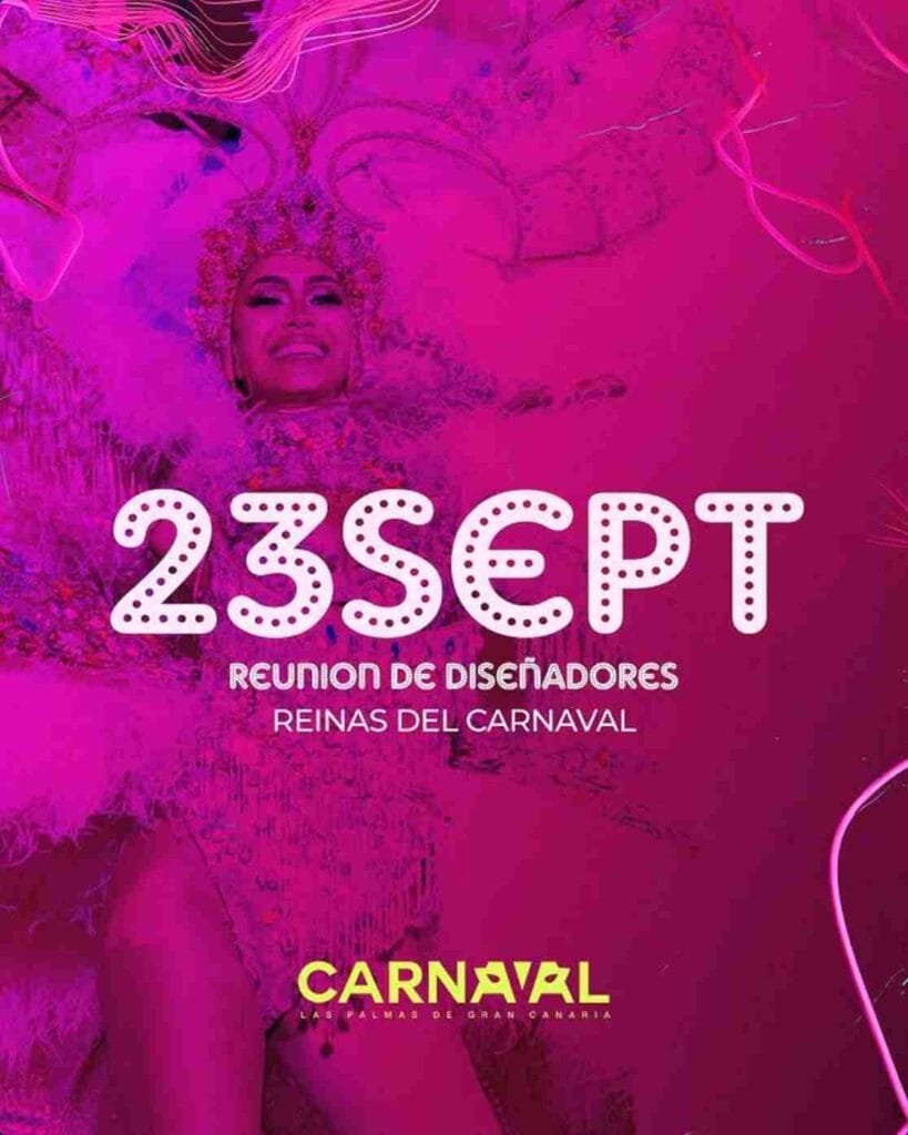 Reunión abierta para diseñadores de las Reinas del Carnaval en el Palacete Rodríguez Quegles, Las Palmas de Gran Canaria.