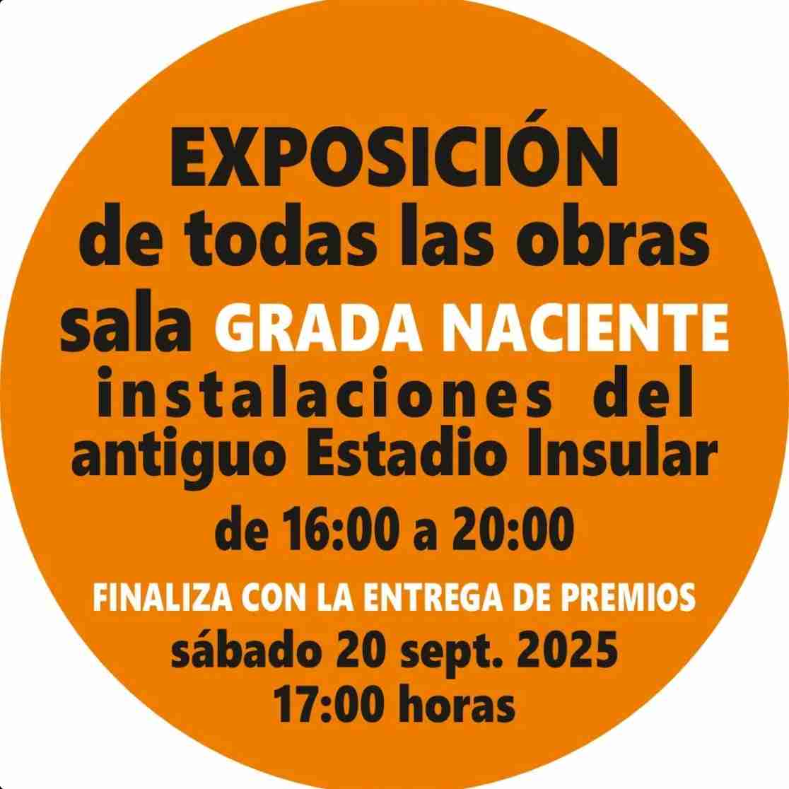 Entrega de premios del concurso de "Pintura Rápida" de Art Alcaravaneras en el espacio La Grada, Las Palmas de Gran Canaria.