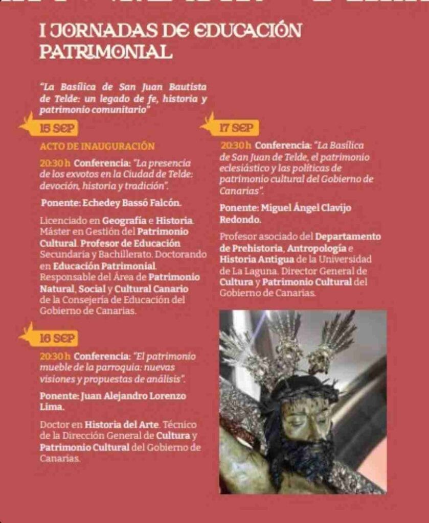 I Jornadas de educación patrimonial en la Basílica de San Juan, Telde, Gran Canaria.