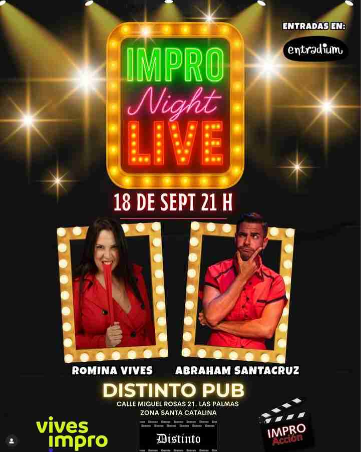 Humor - Impro Night Live con Vives Impro en el Distinto Pub, Las Palmas de Gran Canaria.
