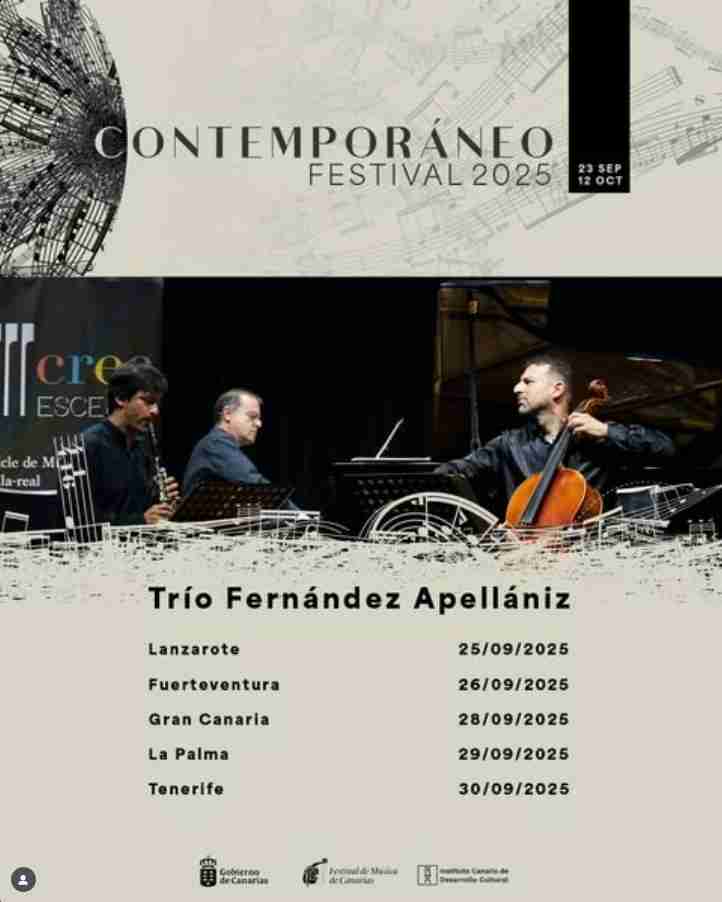 Concierto del TRÍO FERNÁNDEZ APELLÁNIZ en el Teatro Guiniguada, Las Palmas de Gran Canaria.