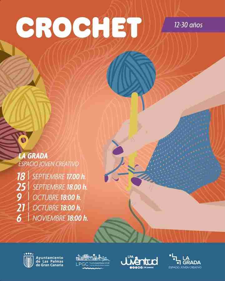 Taller - Crochet para jóvenes en el Espacio La Grada de Las Palmas de Gran Canaria