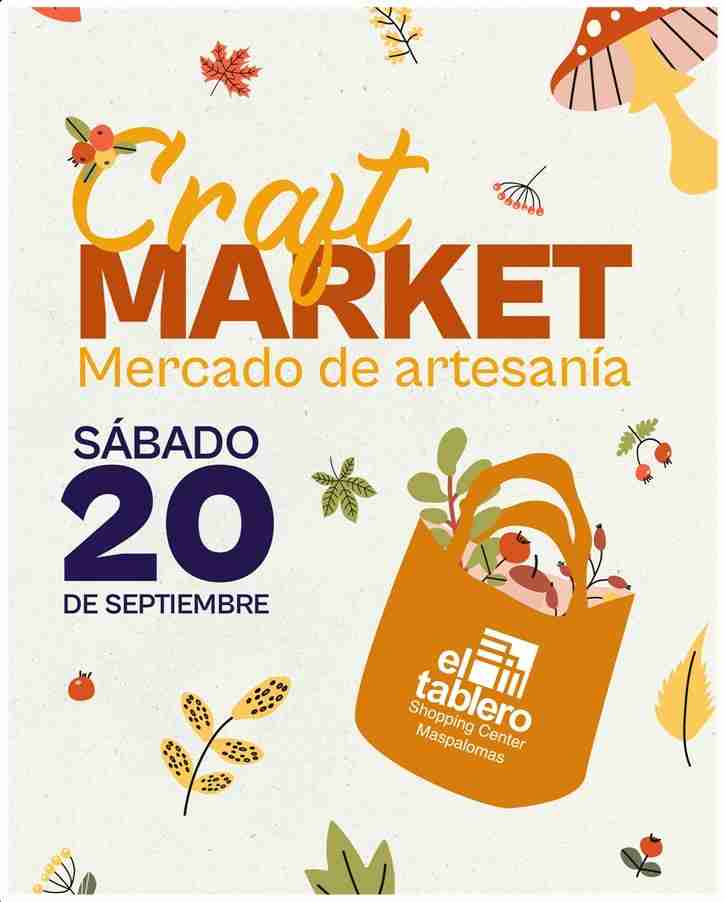 Vuelve Craft Market, el mercado de artesanía, al CC El Tablero de San Bartolomé, Gran Canaria.