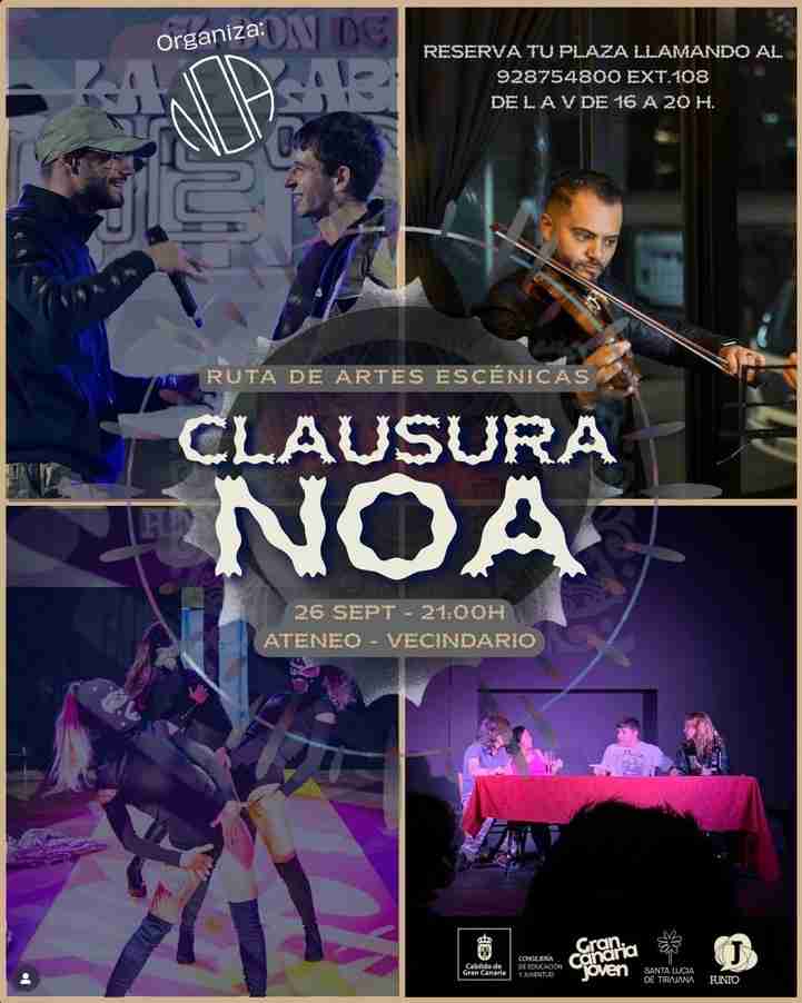 Arte - Clausura de NOA con una Ruta por las Artes Escénicas en el Ateneo Municipal de Vecindario, Santa Lucía, Gran Canaria.