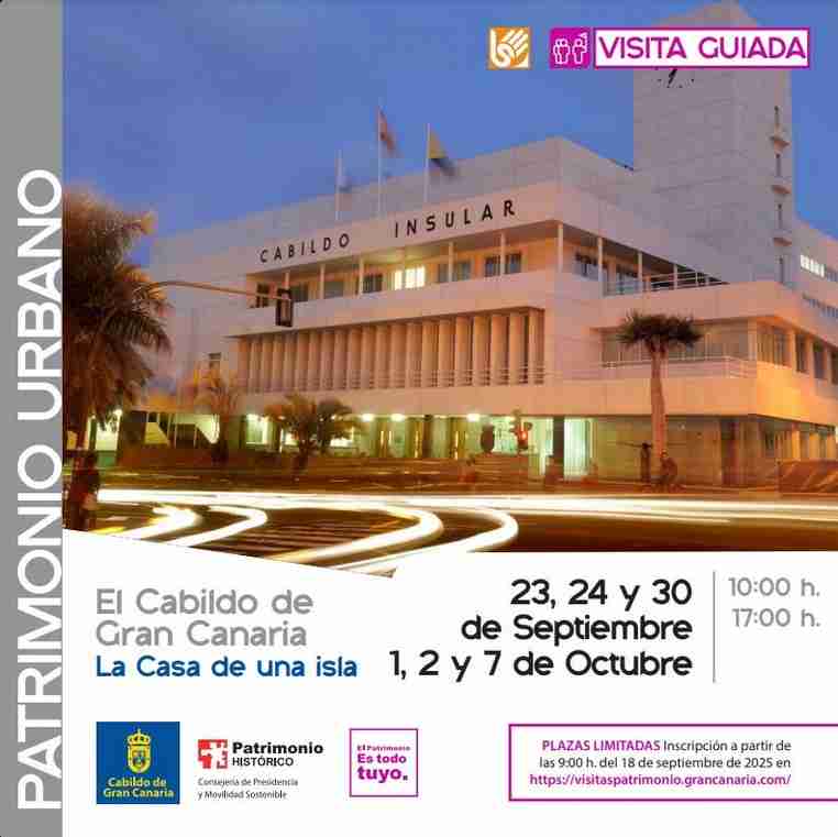 Visita guiada de Patrimonio Abierto "La casa de una isla" al Cabildo de Gran Canaria, Las Palmas de Gran Canaria.