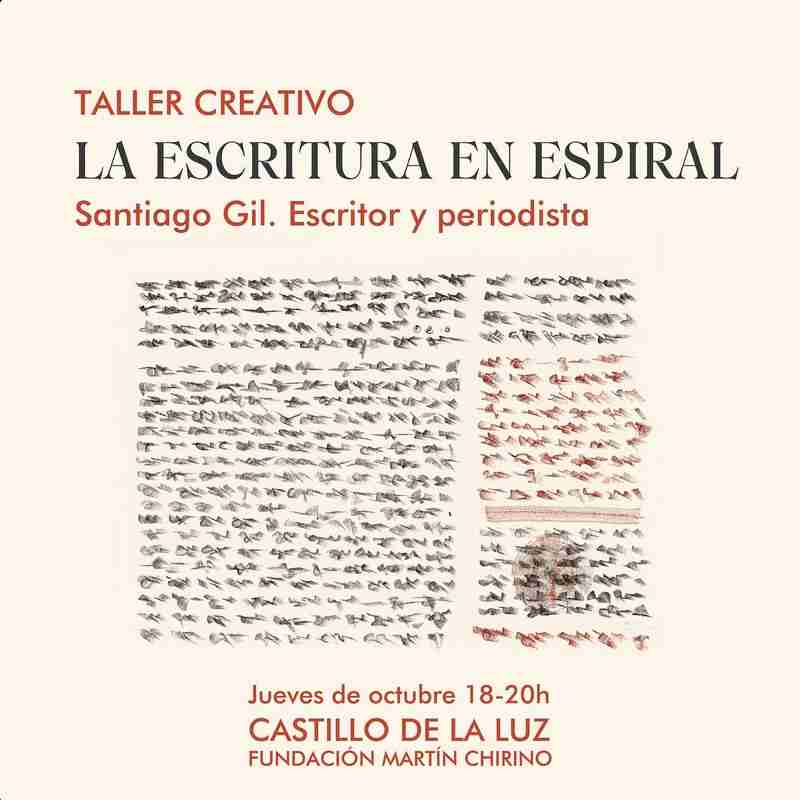 Taller creativo de escritura "La escritura en espiral" por Santiago Gil en la Fundación Martín Chirino, Las Palmas de Gran Canaria.